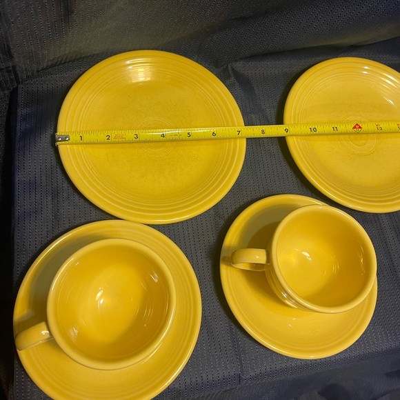 Fiestaware Dessert Set for Two in Sunflower light yellow Six Pieces KKB - Picture 10 of 11